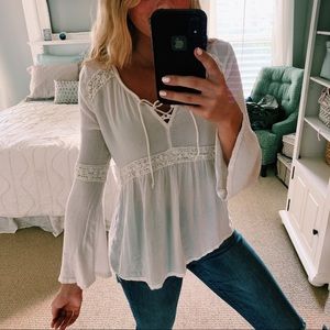Hollister Flowy Long Sleeve Top